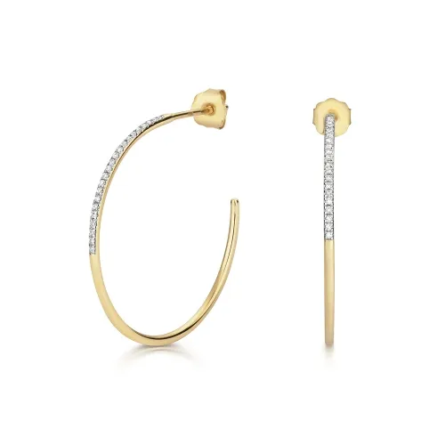 Diamond Hoops 25mm 0.08ct